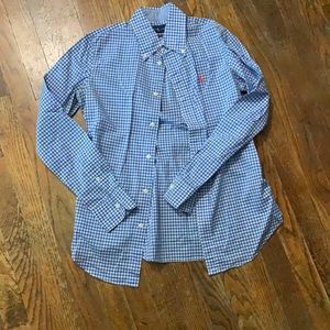 5/$25 Ralph Lauren button down gingham check print